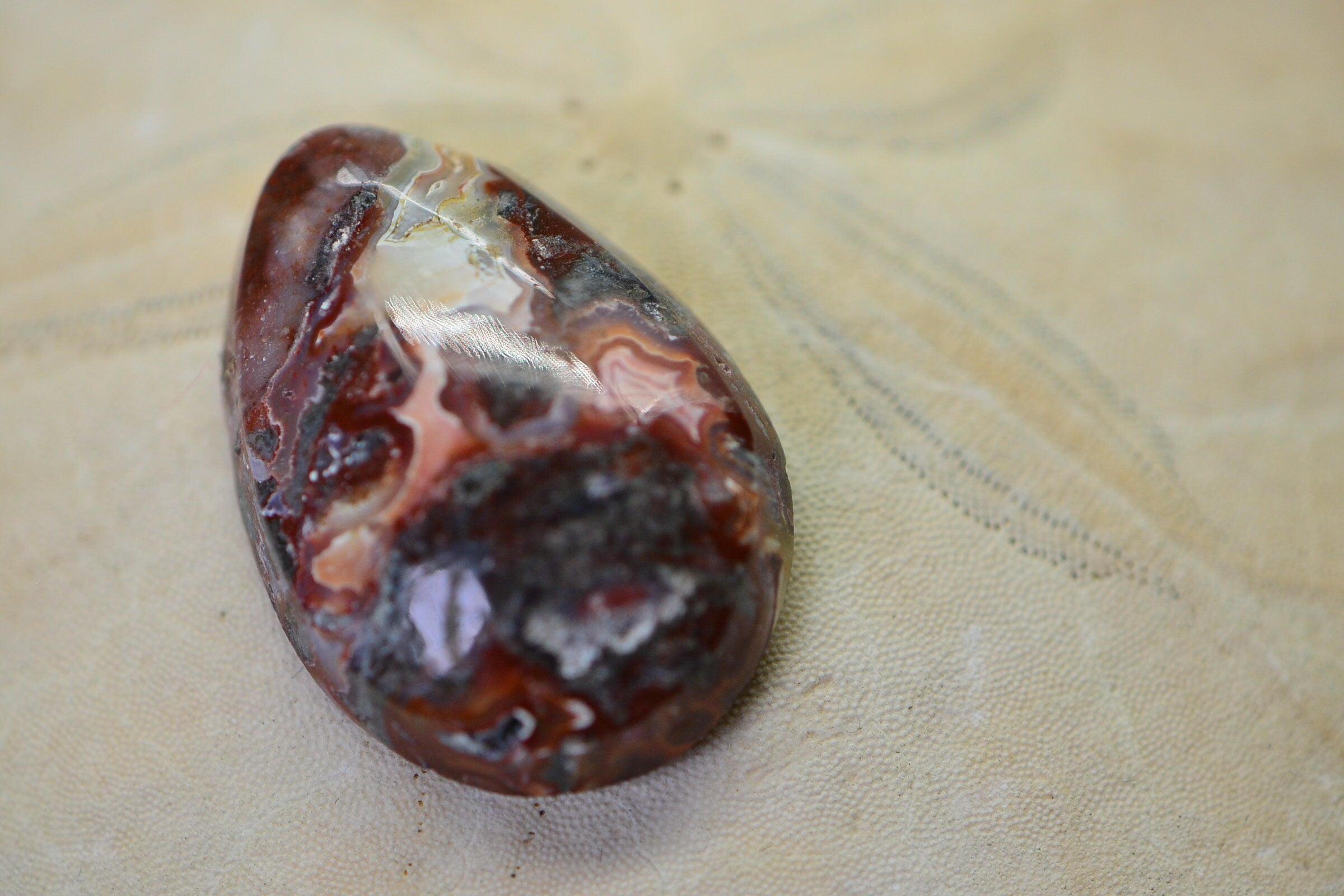 Natural Crazy Lace Agate Cabochon: Hand Cut Gemstone, Grade A