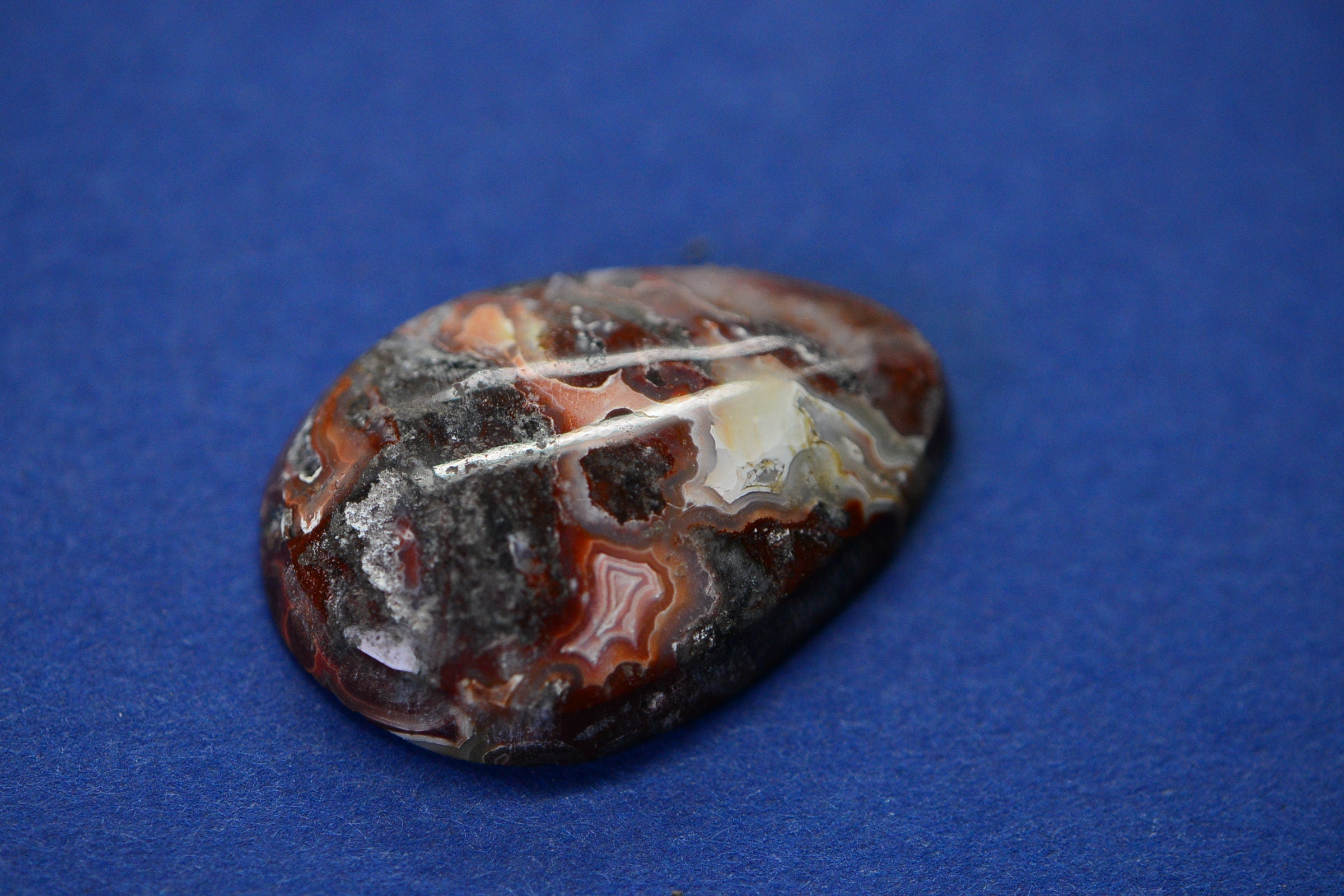 Natural Crazy Lace Agate Cabochon: Hand Cut Gemstone, Grade A