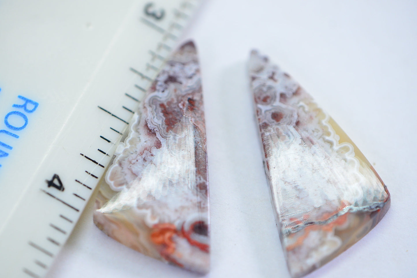 Crazy Lace Agate Cabochons: Matched Pair, Undrilled Gemstone Jewelry Supplies