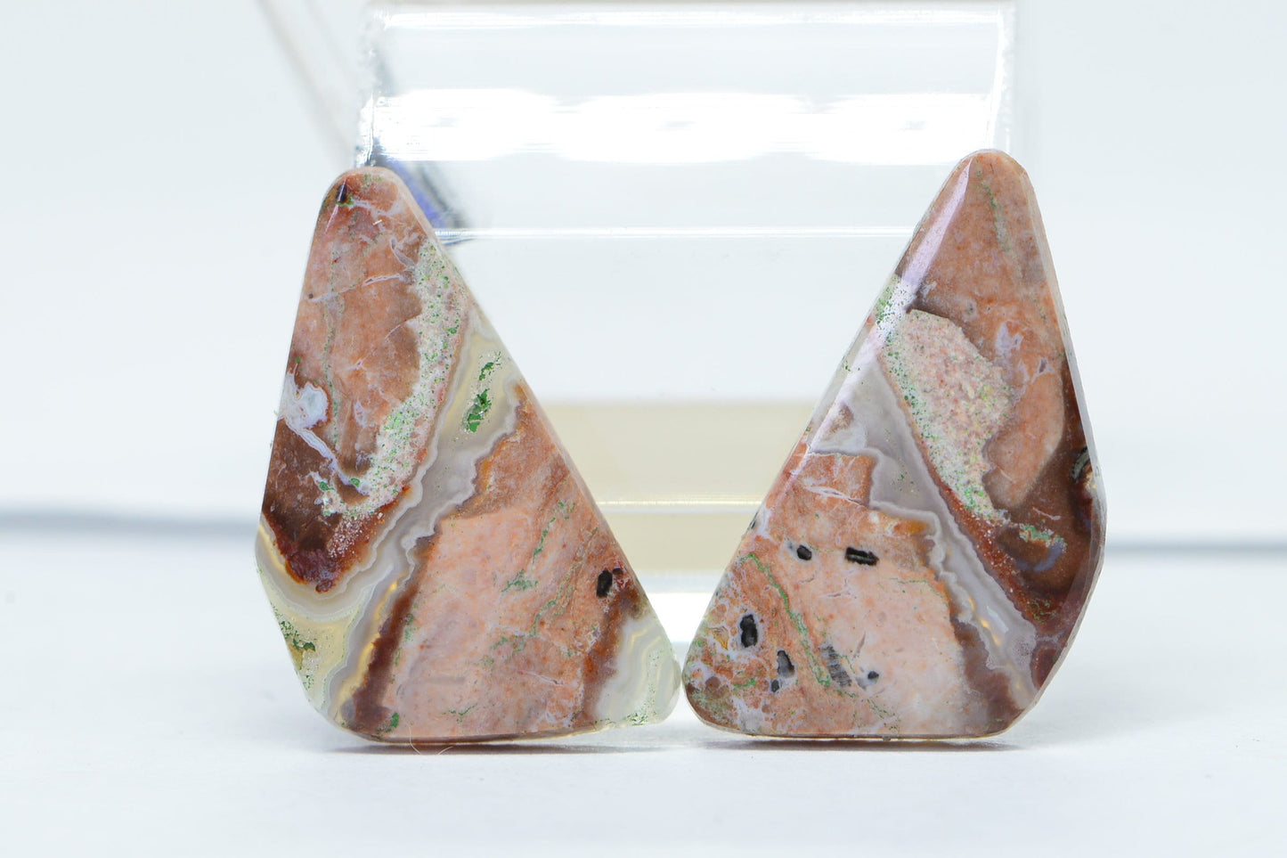 Mookaite Jasper  Cabochon  Gemstone Free form Matched Pair Undrilled Cabochons
