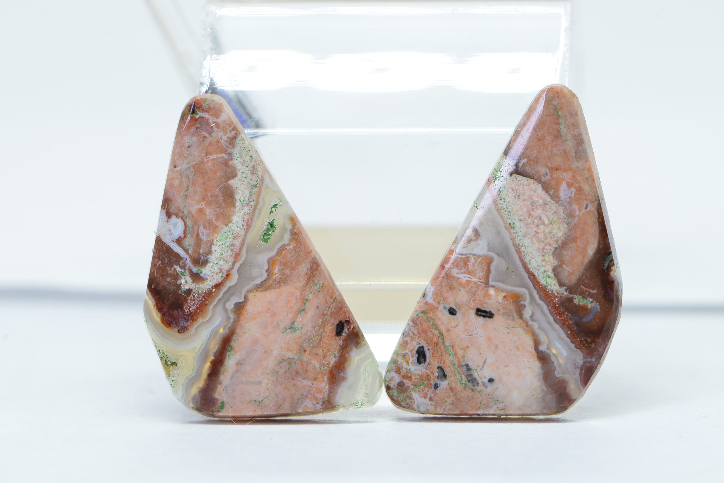 Mookaite Jasper  Cabochon  Gemstone Free form Matched Pair Undrilled Cabochons