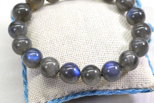 10mm Labradorite Bracelet Blue Flash Crystal healing Bracelet