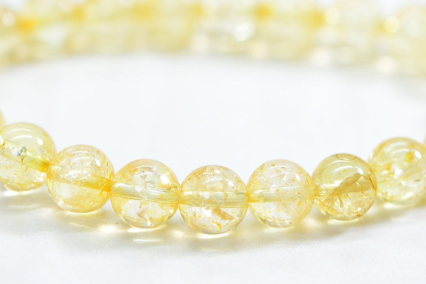 Natural Citrine Bracelet: 8mm Gemstone Beaded Bracelet