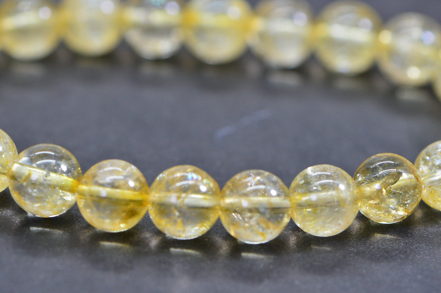 Natural Citrine Bracelet: 8mm Gemstone Beaded Bracelet