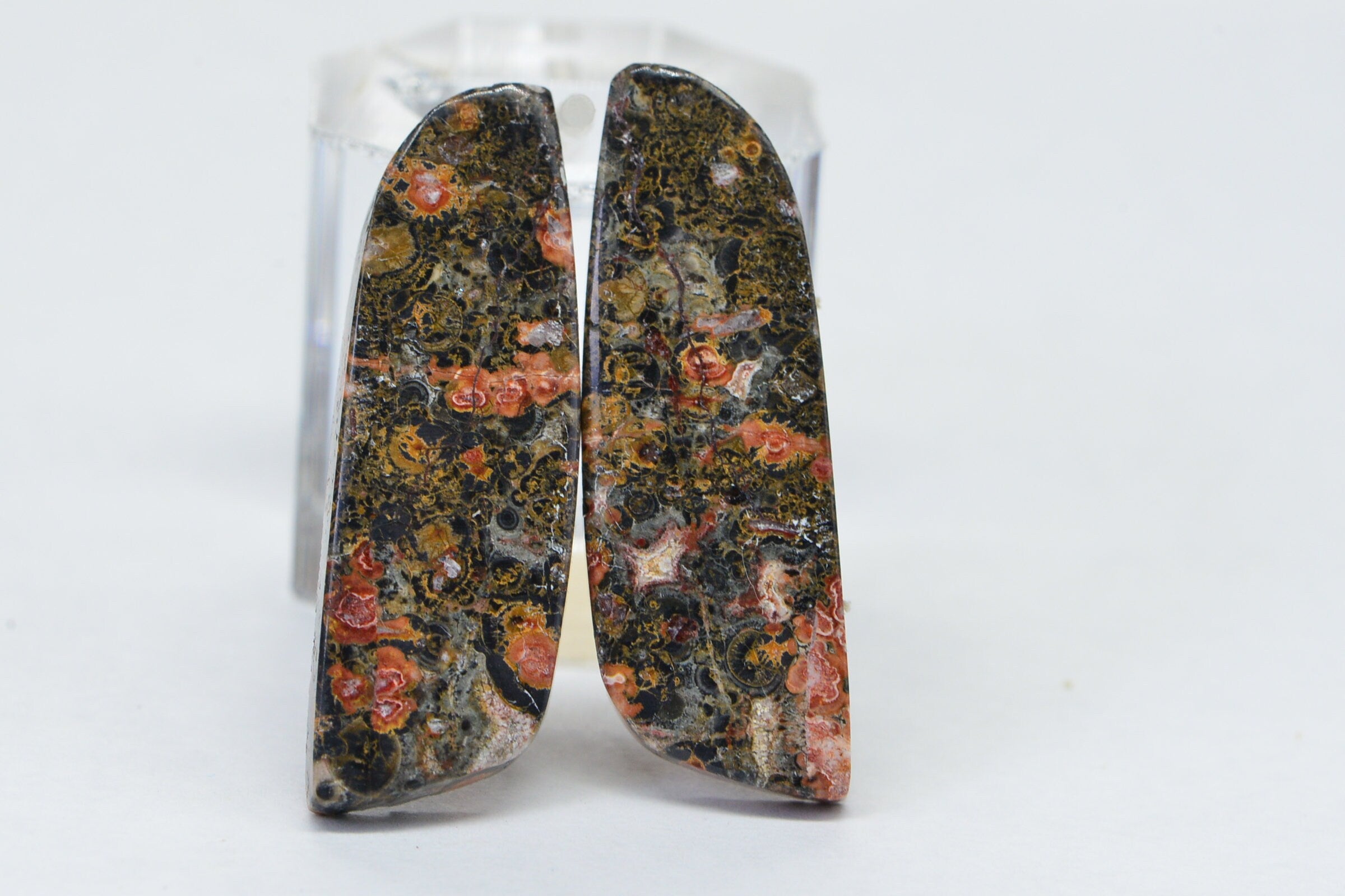 Leopard Skin Jasper Cabochons: Natural Gemstone Jewelry Supplies
