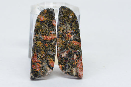 Leopard Skin Jasper Cabochons: Natural Gemstone Jewelry Supplies