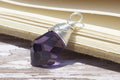 Wire wrapped Briolette. Purple Briolette. Wired Beds. Add Dangle.Jewelry Making Supplies