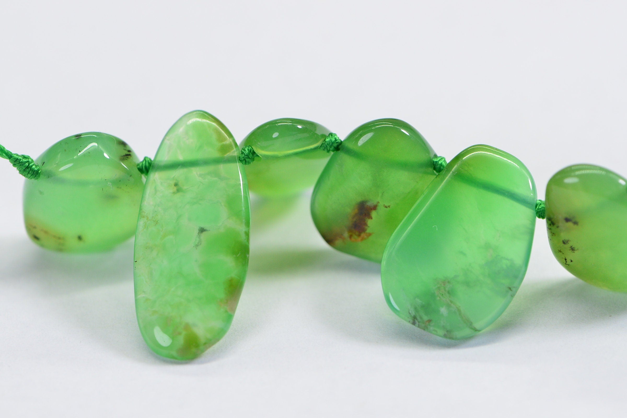Chrysoprase 5 Cabs Natural Gemstone Cabochon Jewelry Supplies Chrysoprase