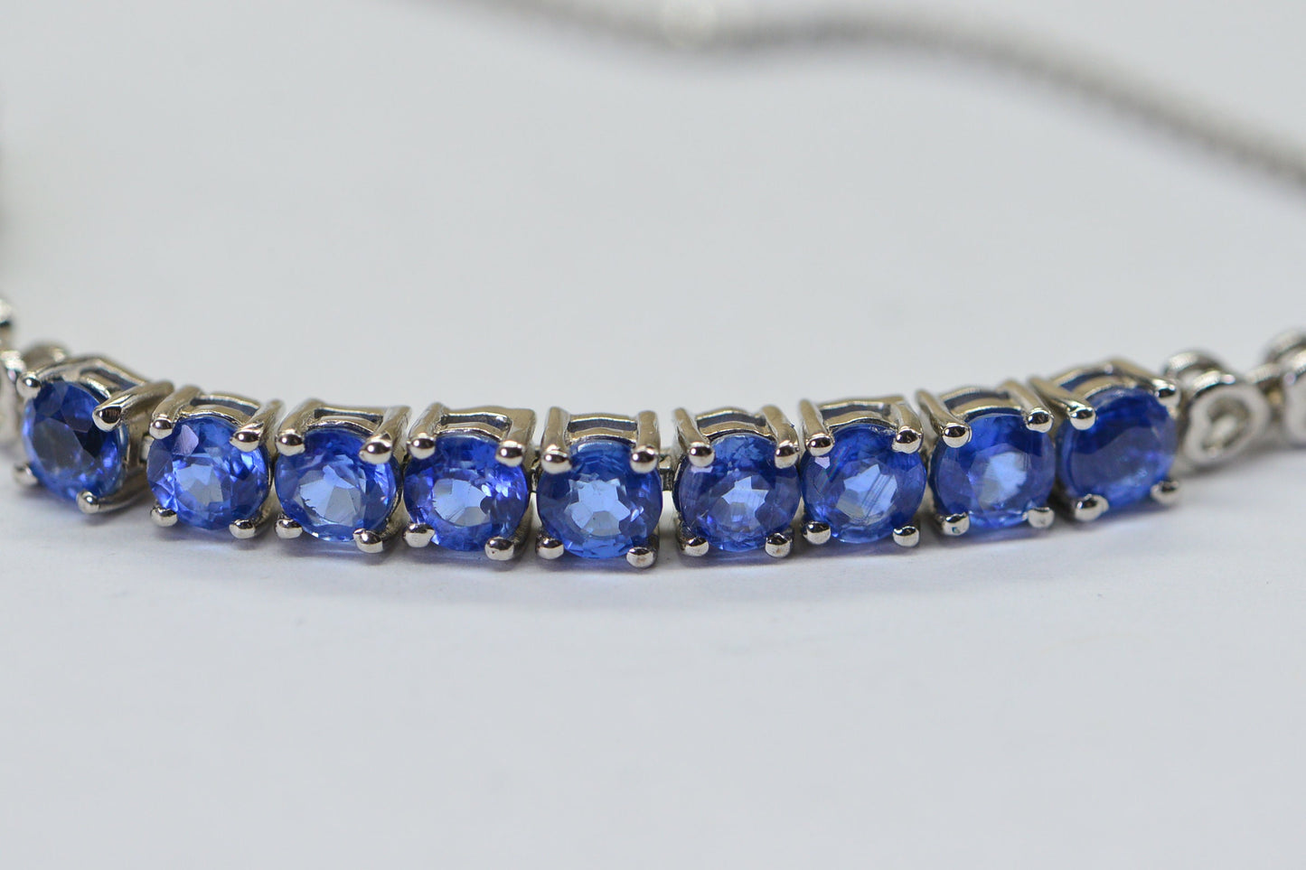 Blue Topaz Sterling Silver Bolo Bracelet - September Birthstone