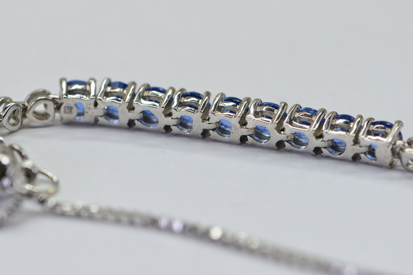 Blue Topaz Sterling Silver Bolo Bracelet - September Birthstone