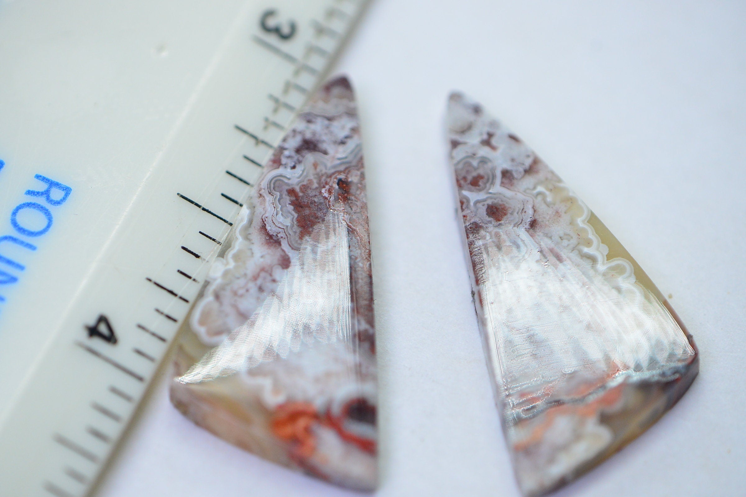 Crazy Lace Agate Cabochons: Matched Pair, Undrilled Gemstone Jewelry Supplies