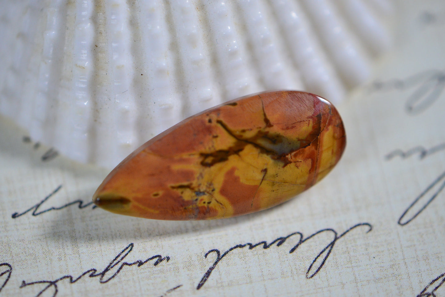 Cherry Creek Jasper Cabochon: Freeform Gemstone for Ring or Pendant