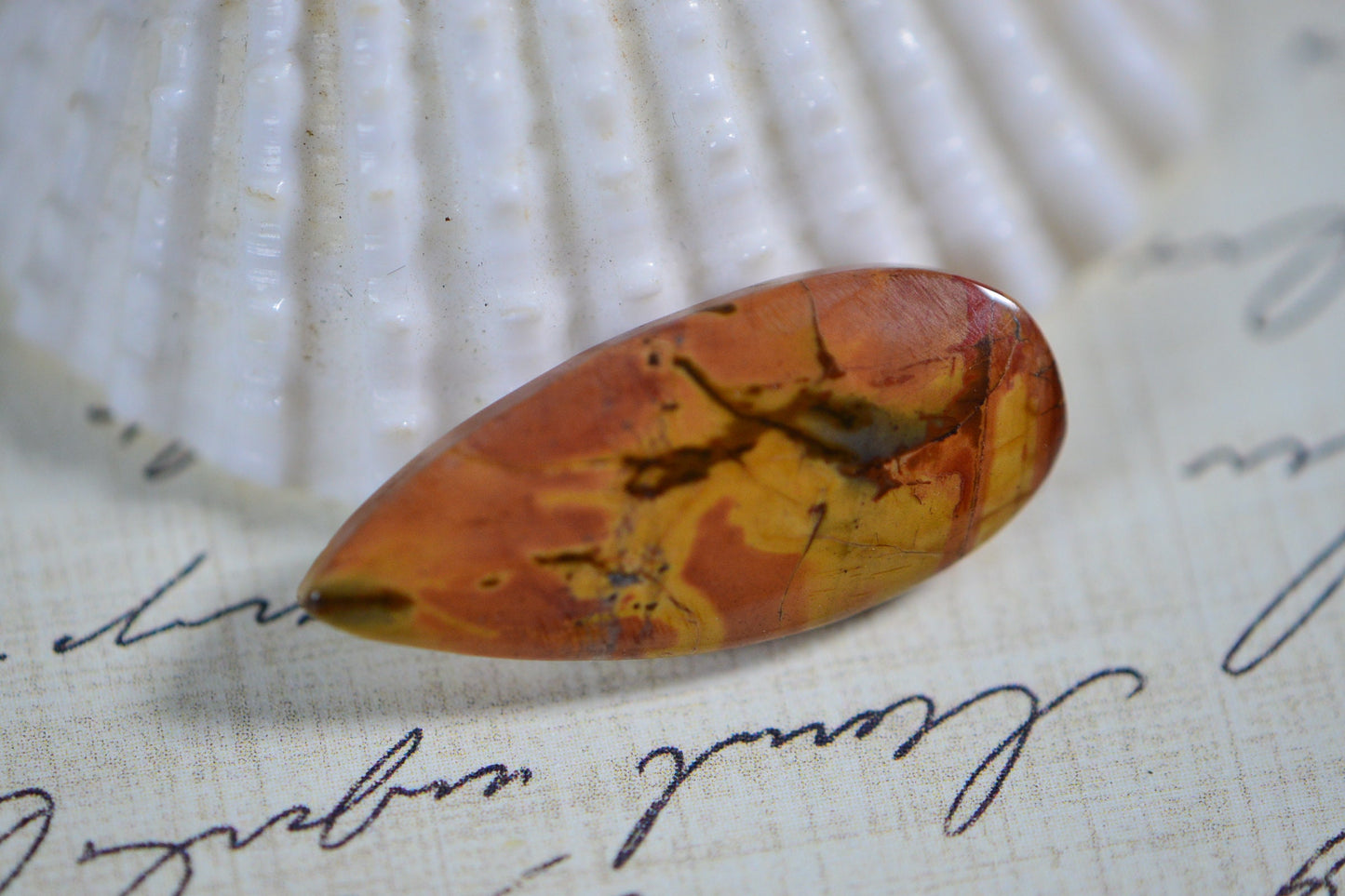 Cherry Creek Jasper Cabochon: Freeform Gemstone for Ring or Pendant