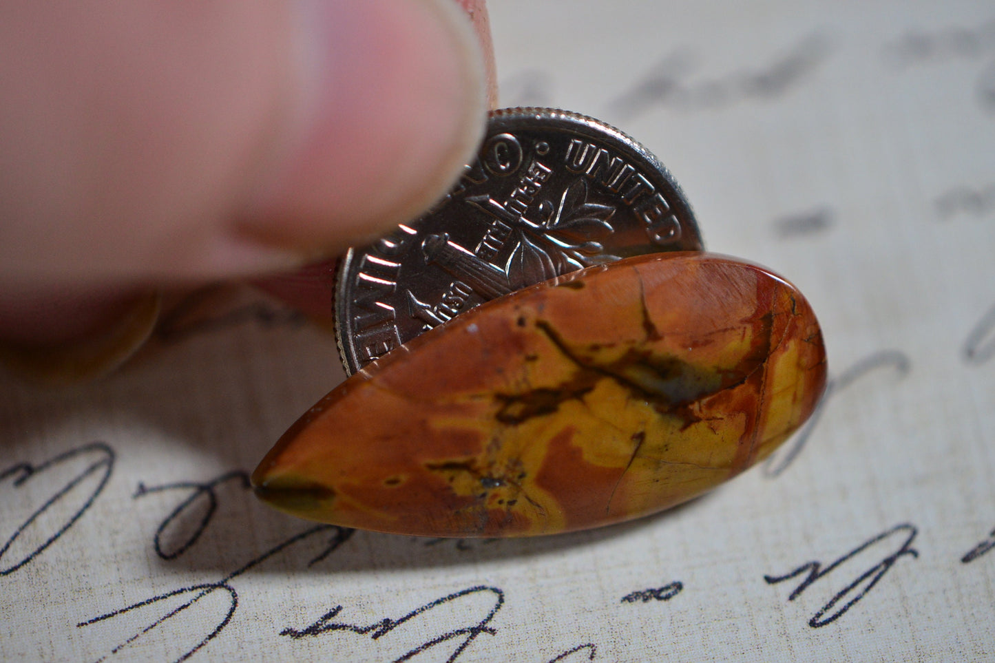 Cherry Creek Jasper Cabochon: Freeform Gemstone for Ring or Pendant
