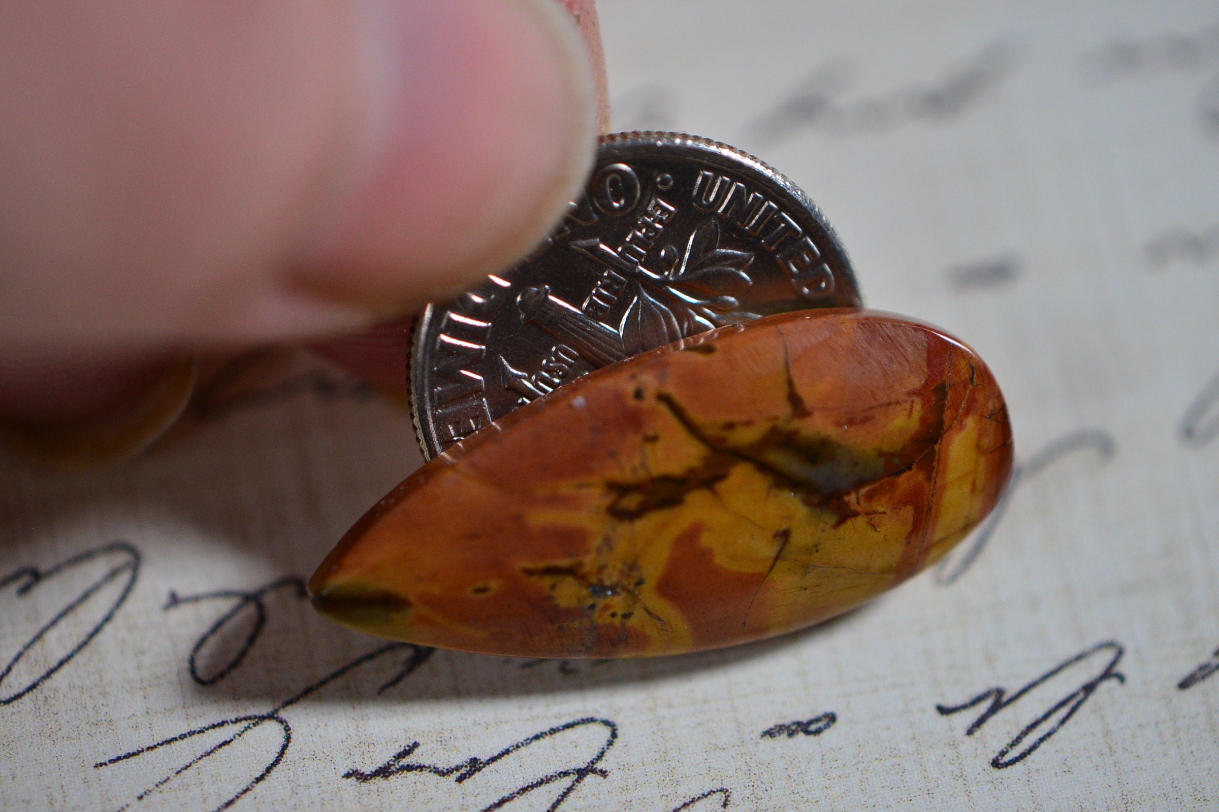 Cherry Creek Jasper Cabochon: Freeform Gemstone for Ring or Pendant