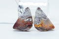 Crazy Lace Agate Cabs: Triangle Gemstone Cabochons, 19.1ct (20x14x4mm)