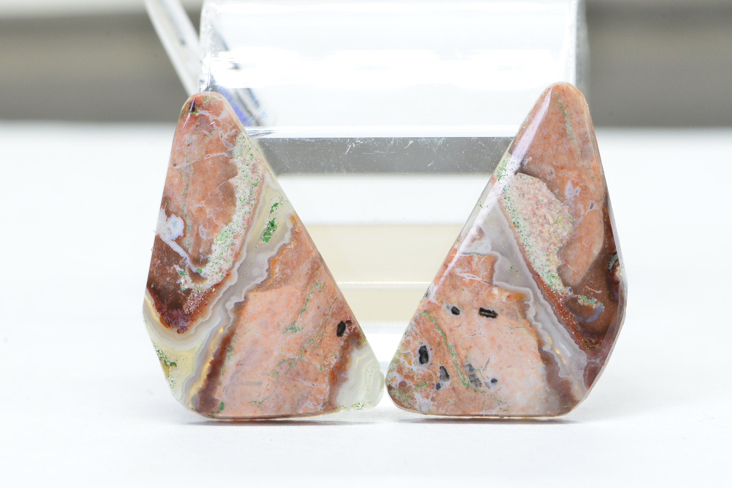 Mookaite Jasper  Cabochon  Gemstone Free form Matched Pair Undrilled Cabochons