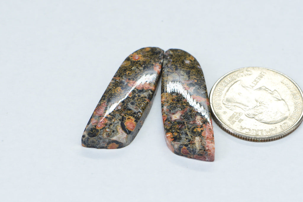 Leopard Skin Jasper Cabochons: Natural Gemstone Jewelry Supplies