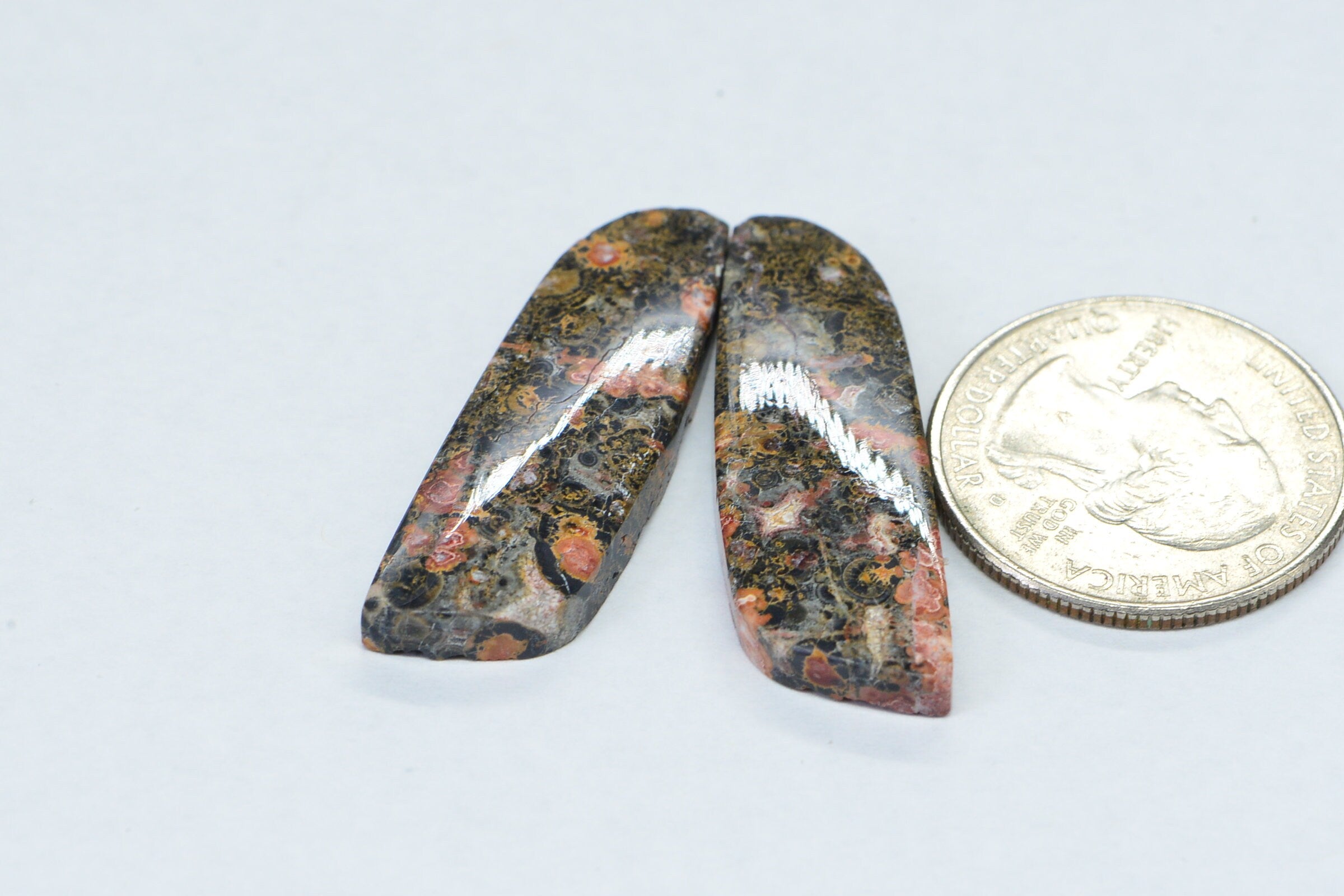 Leopard Skin Jasper Cabochons: Natural Gemstone Jewelry Supplies