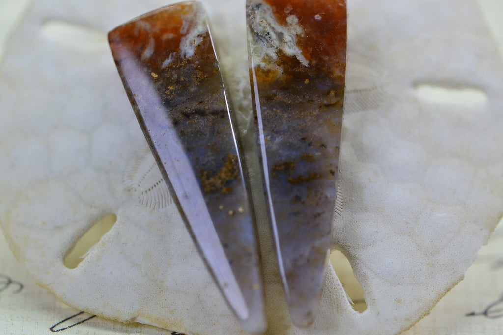Ocean Jasper Cabochons: Teardrop Triangle Gemstone Jewelry Supplies