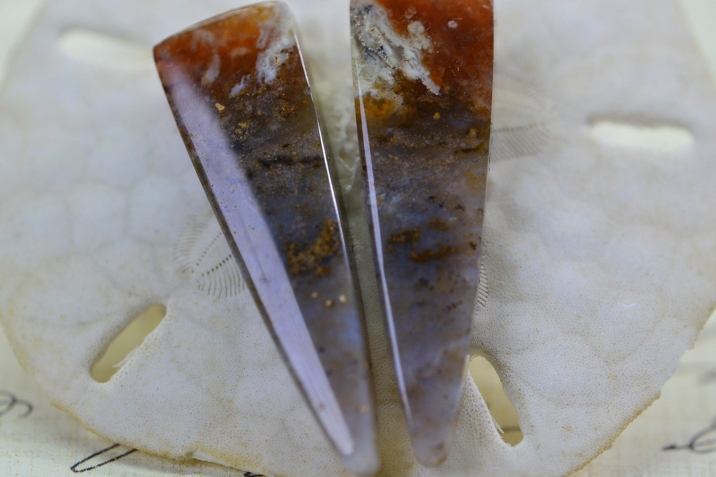 Ocean Jasper Cabochons: Teardrop Triangle Gemstone Jewelry Supplies