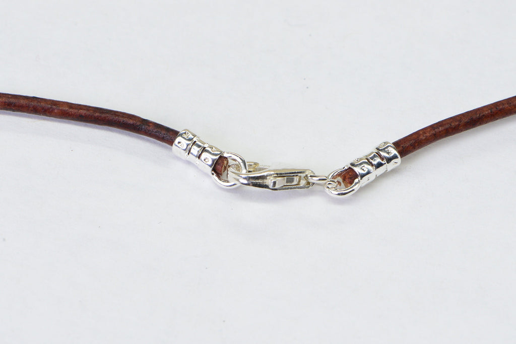 Turquoise Choker Necklace Single Large Stone  Kingdom Turquoise On Leather Cord