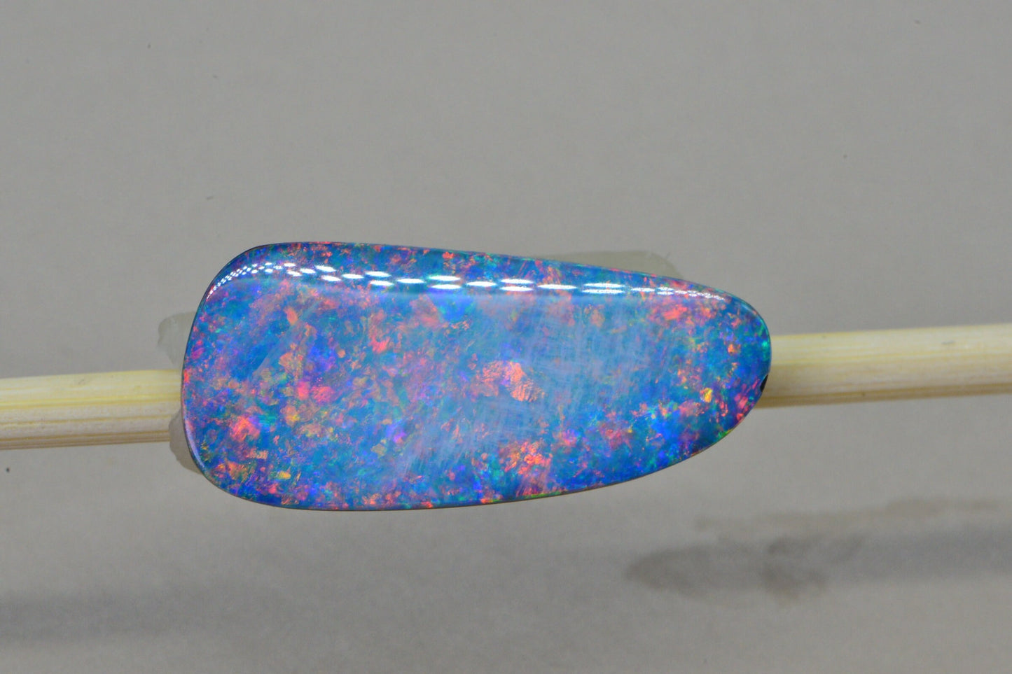10.4 CTS  Australian Black Opal  Freeform Cabochon Metalic Rainbow Boulder Opal