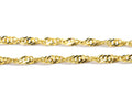 Twisted Herringbone Chain Bracelet: 14K Yellow Gold Over Sterling Silver, 8"