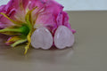 Carved Rose Quartz Heart Beads: Natural Gemstone Jewelry Supplies