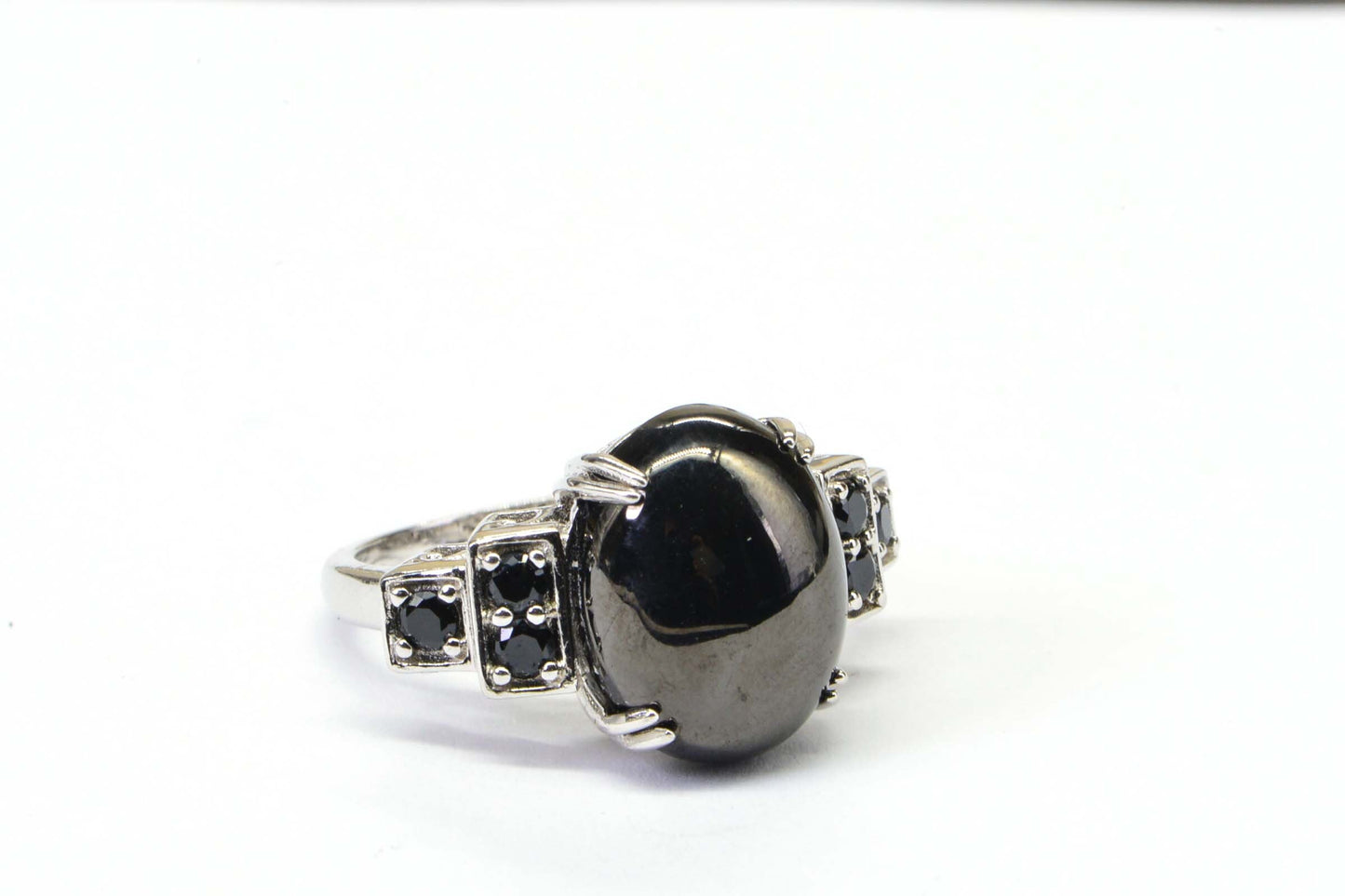 Black Onyx Sterling Silver Multi Gemstone Ring