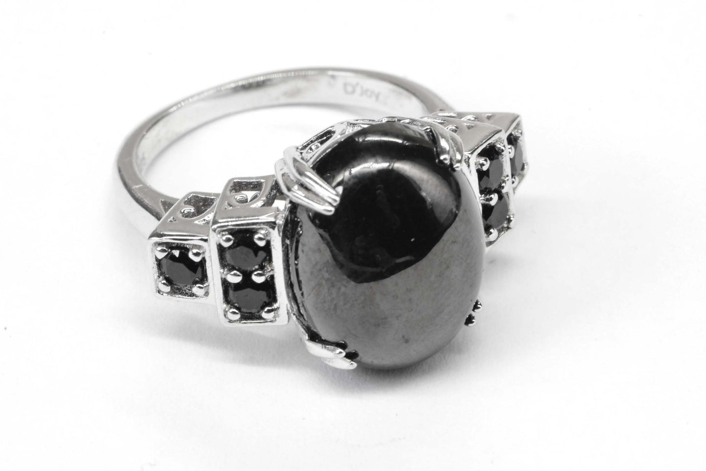 Black Onyx Sterling Silver Multi Gemstone Ring