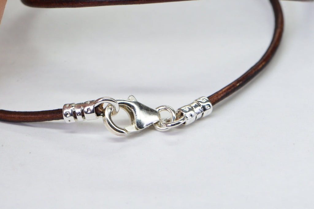 Arizona  Turquoise Choker Necklace Single Large Stone   Turquoise On Leather Cord