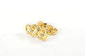 Gold Extra Small Stud  Natural Diamond Hearts Stud Earrings  14K GF Gift for Girls