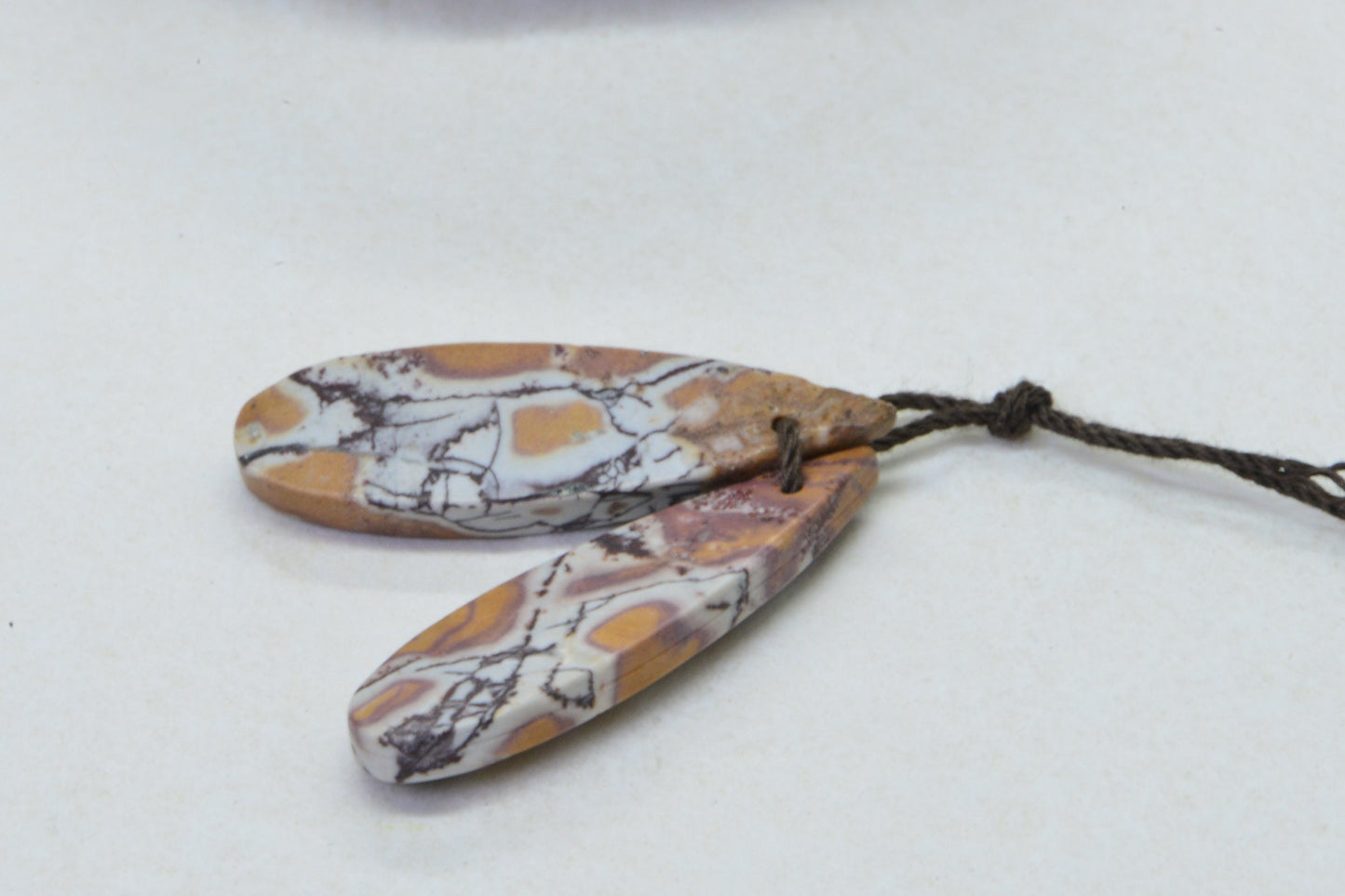 Moroccan mookaite Picture Jasper Matched Pair Cabochon drilled