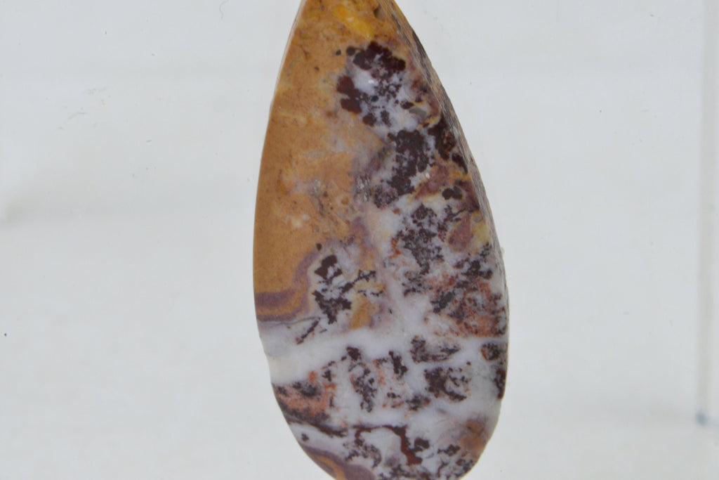 Sonora Dendritic Jasper Cabochon: Teardrop Undrilled Jewelry Supply