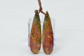 Cherry Creek Jasper Long Teardrop  Cabochon Natural Gemstone Orange Brown Green