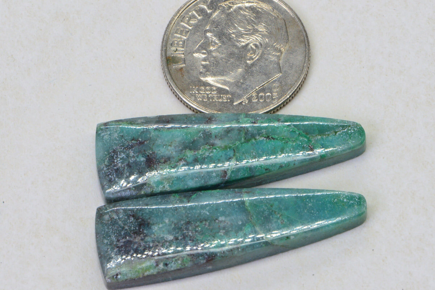 Chrysocolla Matched Pair Cabs Natural Gemstone Undrilled Teardrops Cabochon Blue Green Set For Earrings