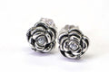 Tiny Flower Stud Earrings For Kids Sterling Silver Simulated Diamond stud