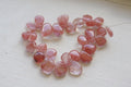 Cherry Quartz Freeform Teardrop Gemstone beads Jewelry supplies