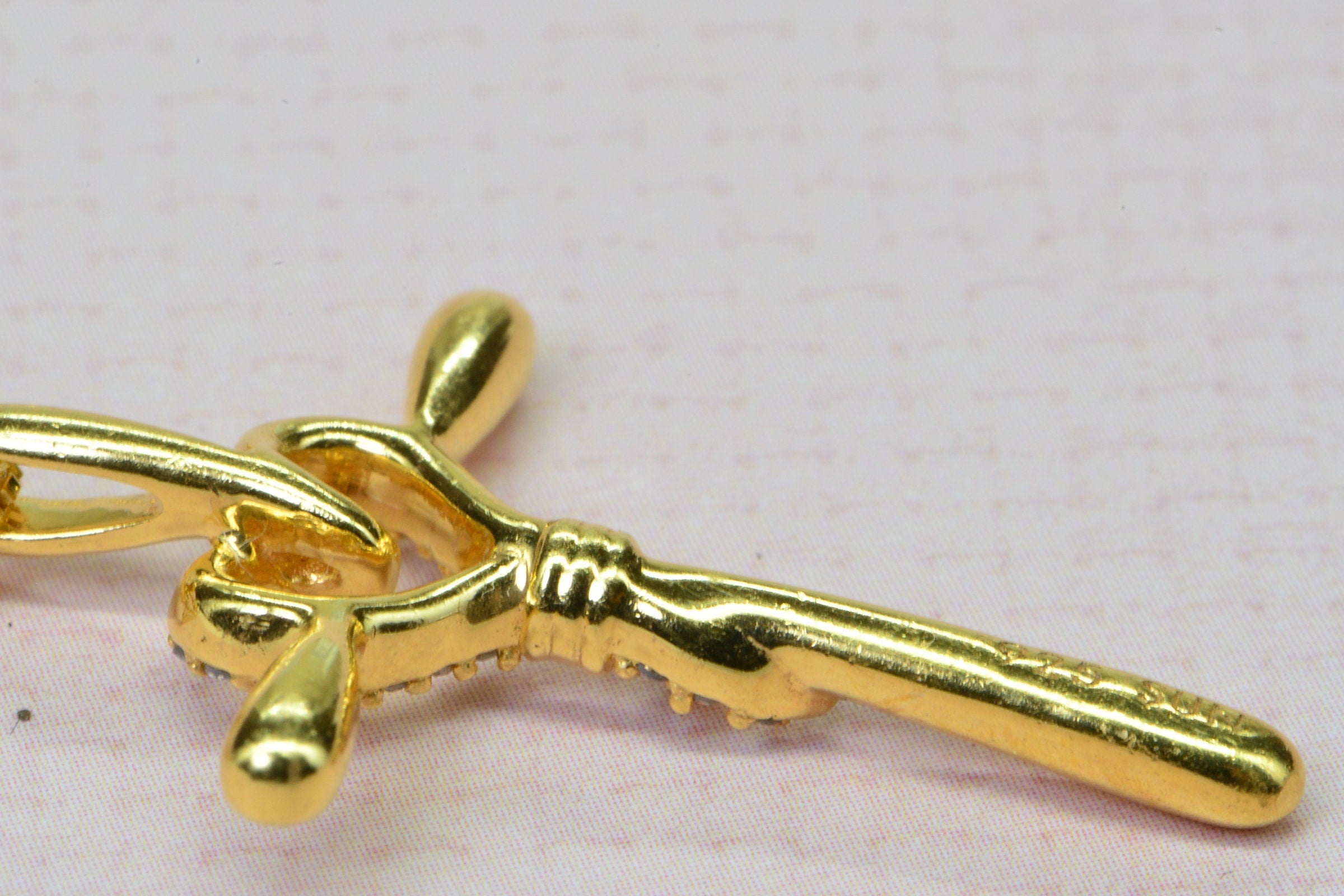 Natural Diamond 24K Yellow Gold Over Sterling Silver Cross Pendant
