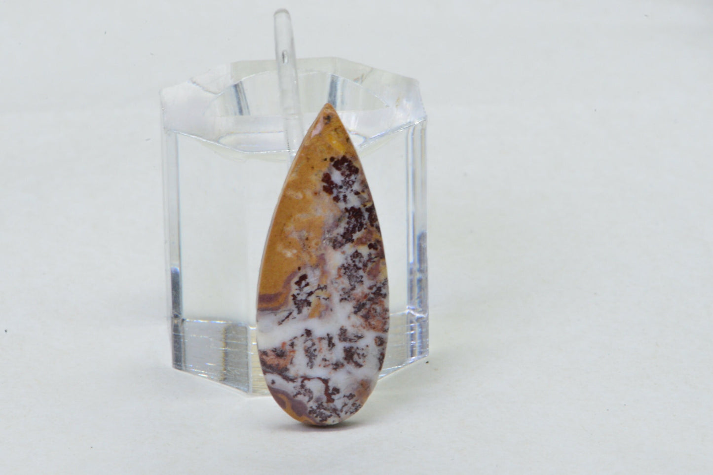 Sonora Dendritic Jasper Cabochon: Teardrop Undrilled Jewelry Supply