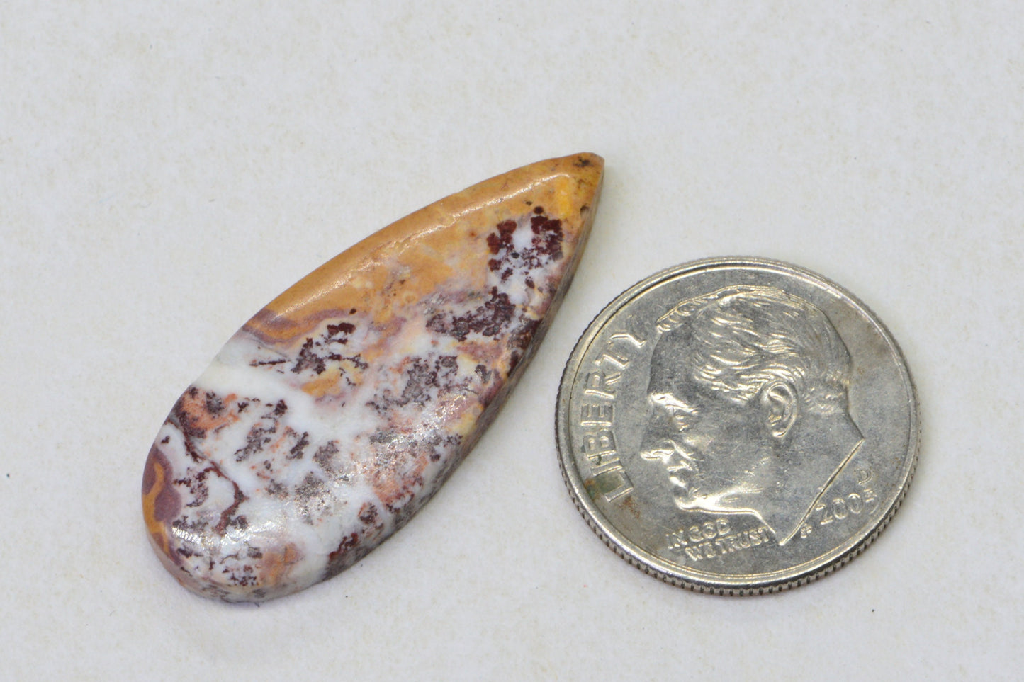 Sonora Dendritic Jasper Cabochon: Teardrop Undrilled Jewelry Supply