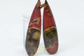 Red Creek Jasper Long Teardrop  Cabochon Natural Gemstone Orange Brown Green Picasso Jasper
