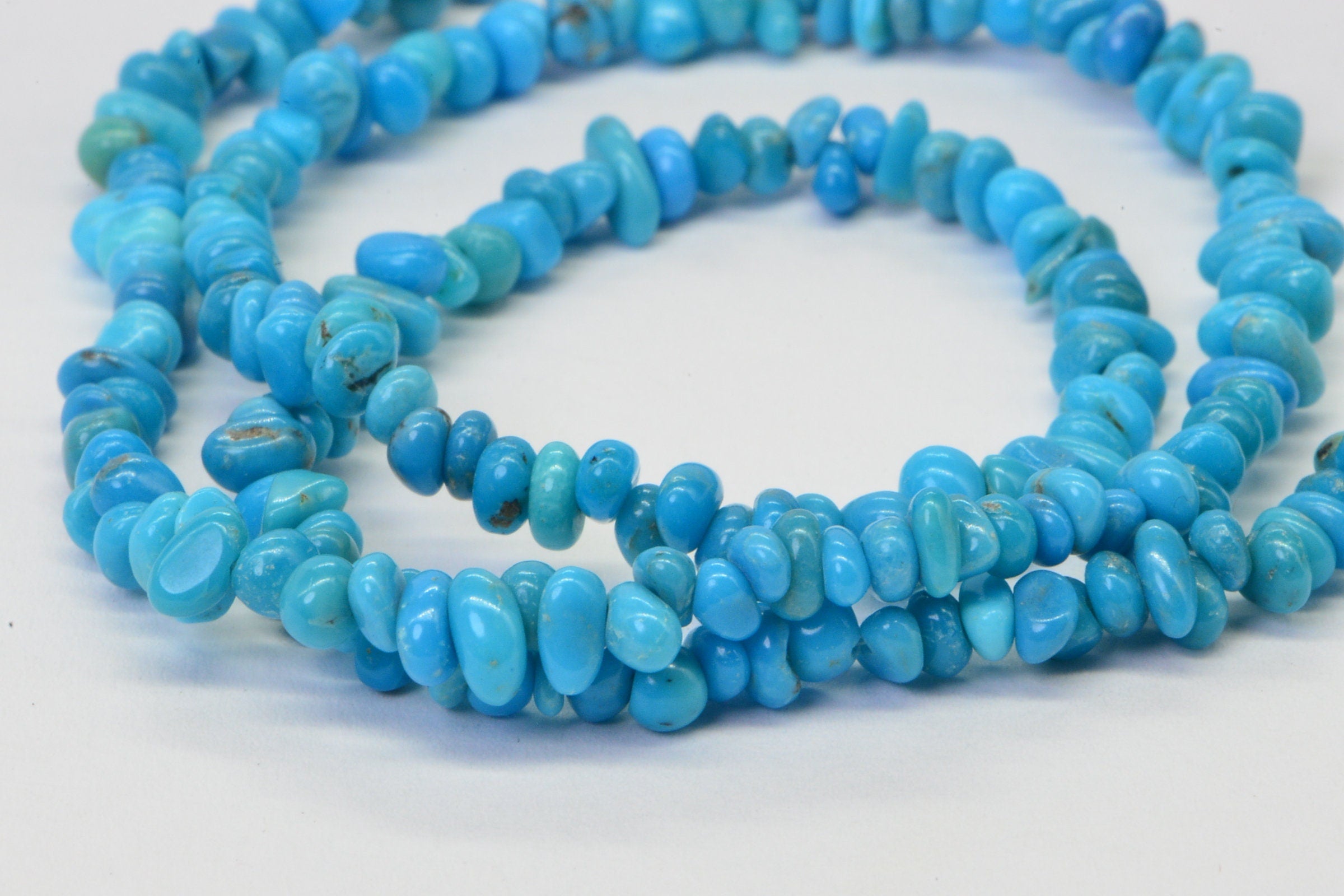 Arizona Turquoise Sleeping Beauty 4x3mm beads nugget small free form