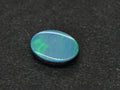 Australian Black Opal Doublet: Teal Blue Gemstone Cabochon (7x5mm)