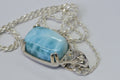 Larimar Sterling Silver Pendant: Dominican Gemstone Jewelry