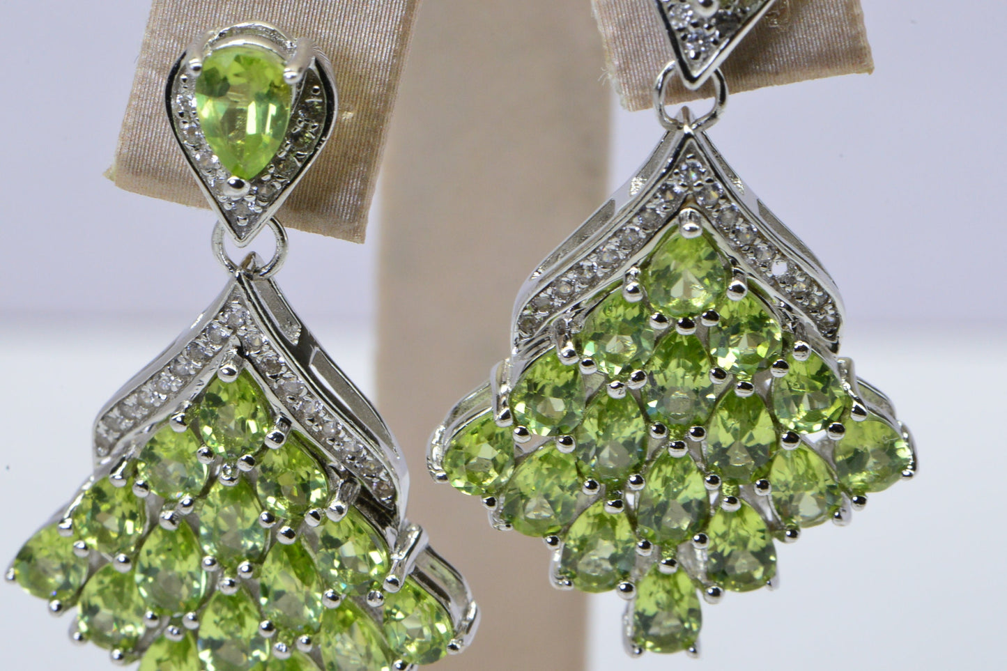 Natural Peridot Multi Stone Stud Drop Earrings Gemstone Birthstone For August Peridot Jewelry
