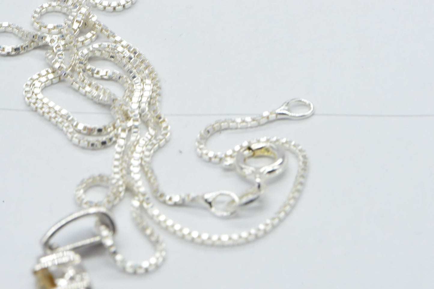 Sterling Silver Teardrop Citrine Pendant, Ruby Accent, December Birthstone