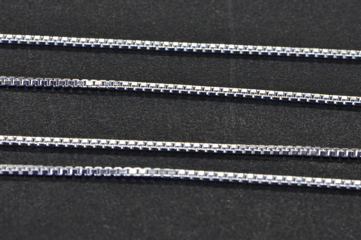 1.1mm Sterling Silver Box Chain: Italian Necklace, 18 inch