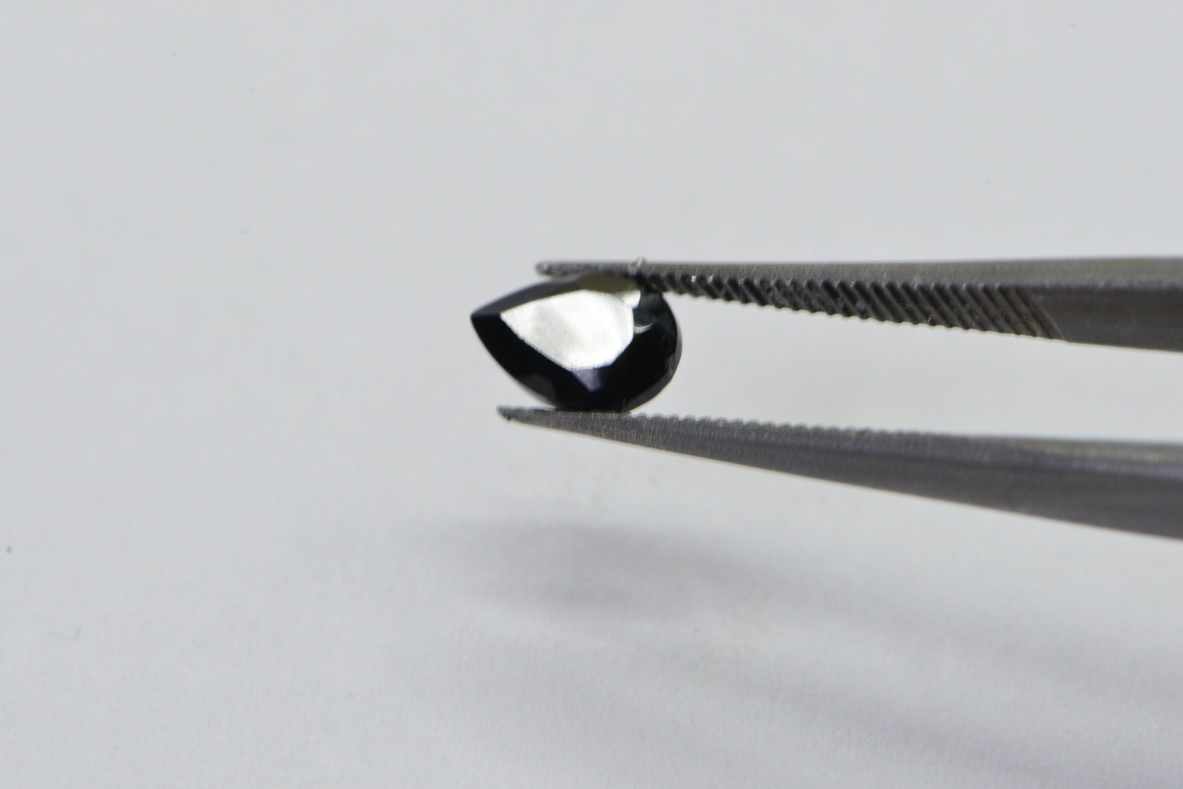 Black Tourmaline Pear Facet Gemstone 6X4mm Small Teardrops Jewelry Make Point back facet teardrop